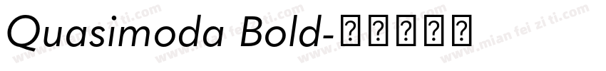 Quasimoda Bold字体转换